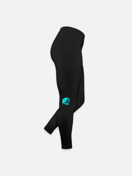 8 bit design in the style of retro video games - Women’s Jersey Leggings - black - Right