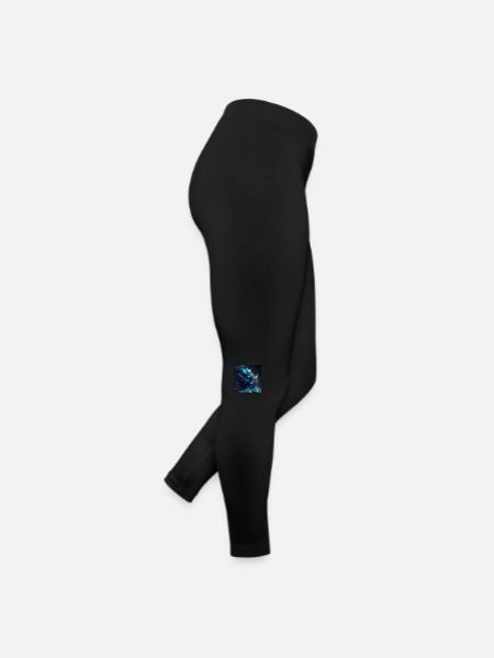 Abstrakte Digitale Kunst n°2 - Frauen Jersey Leggings - Schwarz - Rechts