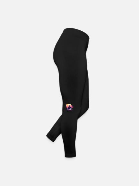 Motorrad Motorcross Motorradfan Motorradfahrer - Frauen Jersey Leggings - Schwarz - Rechts