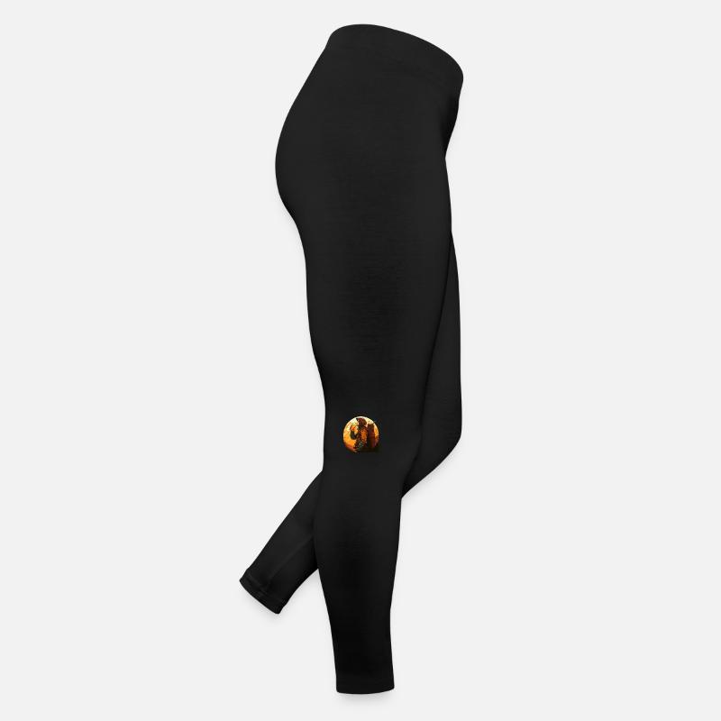 Randonneurs avec de la bière au coucher du soleil. Extérieur Legging en jersey Femme