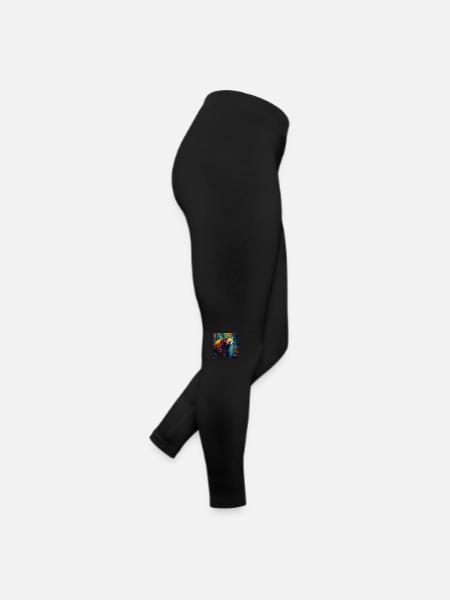 Niedlicher Roter Panda - Frauen Jersey Leggings - Schwarz - Rechts