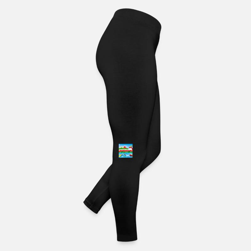 children toys at sea side Women’s Jersey Leggings