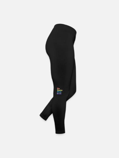 Ma Mama Mama Bruh Lustiger Muttertag (Regenbogen) - Frauen Jersey Leggings - Schwarz - Rechts
