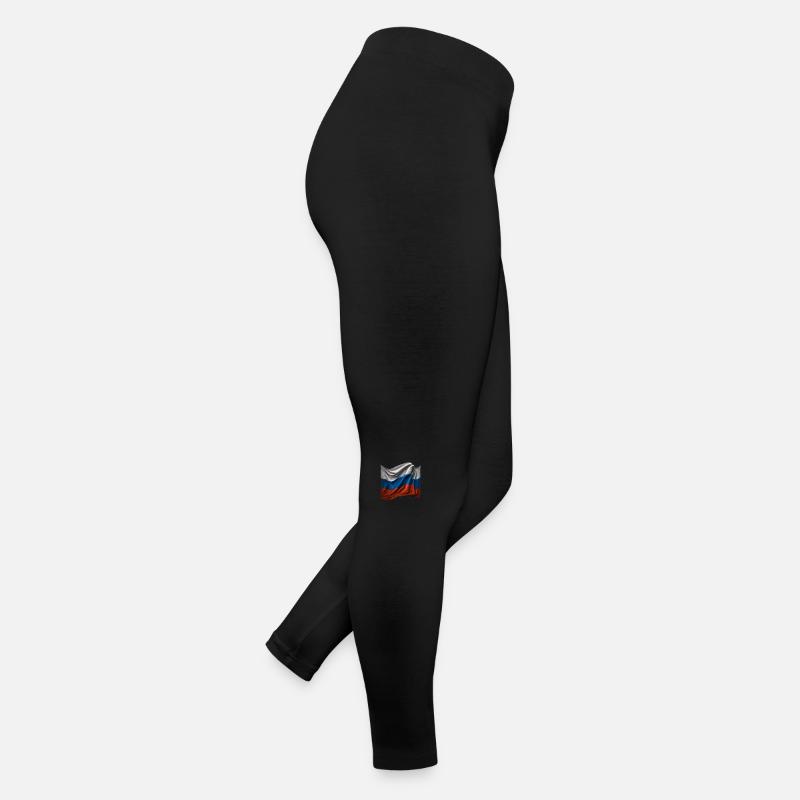 Russia Russian flag - Women’s Jersey Leggings - black
