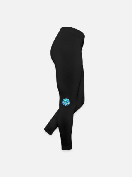 Wilder Ozean - Frauen Jersey Leggings - Schwarz - Rechts
