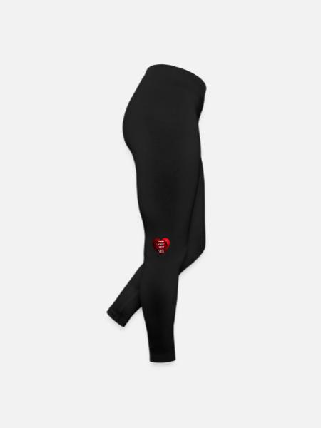 Verschlüsselte Liebeserklärung im Binärcode - Frauen Jersey Leggings - Schwarz - Rechts