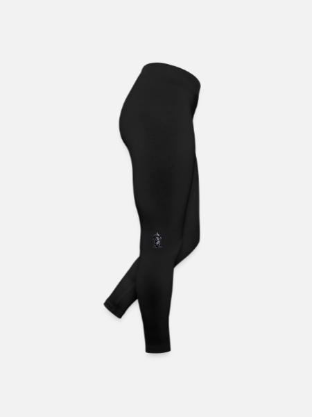 Hund mit Geburtstagshut - Frauen Jersey Leggings - Schwarz - Rechts