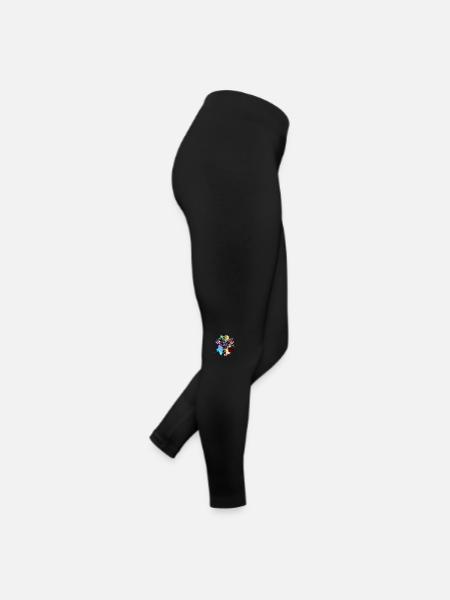 black Indian headdress bright colors - Women’s Jersey Leggings - black - Right