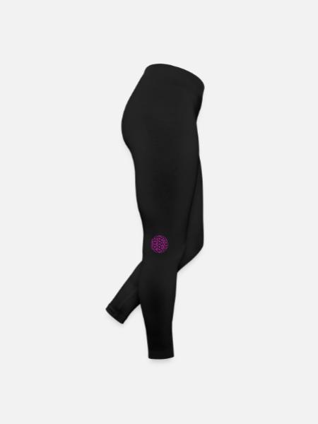 Chakra Fleur de Vie Yoga Symbole de l’ Rose - Legging en jersey Femme - noir - Droite