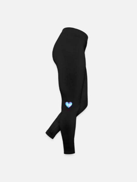 Saint-Valentin Mariage Amour Fiançailles Fête des mères - Legging en jersey Femme - noir - Droite