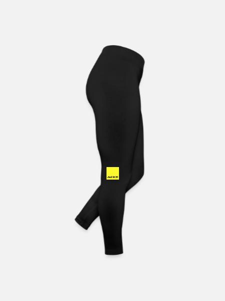 just tri it yellow - Women’s Jersey Leggings - black - Right