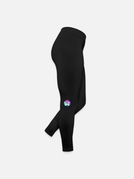 Lebensbaum Meditation Baum des Lebens Yoga - Frauen Jersey Leggings - Schwarz - Rechts