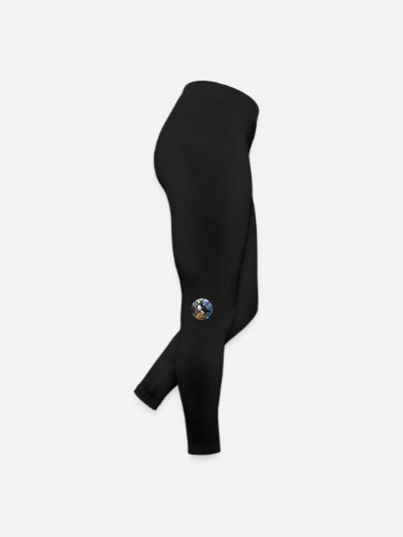Macareux sur une falaise - Legging en jersey Femme - noir - Droite