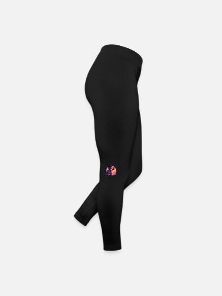 Synthwave Air-Force Pilote - Legging en jersey Femme - noir - Droite