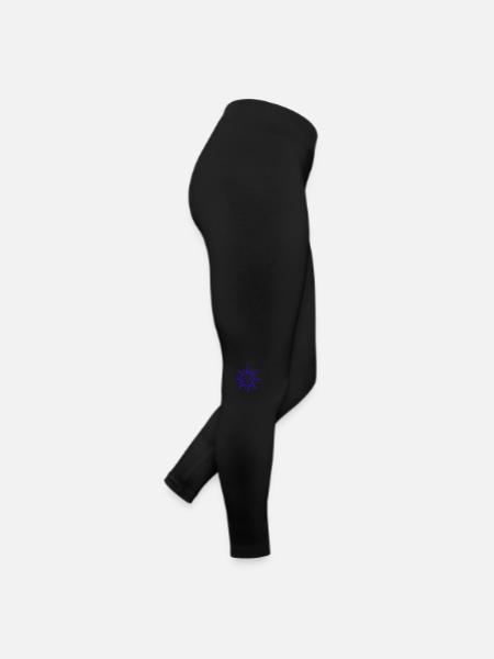 sun face sacred geometry yoga gift idea - Women’s Jersey Leggings - black - Right