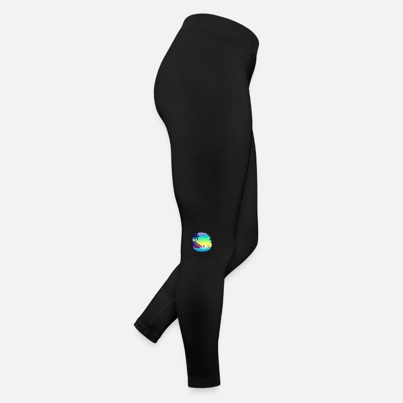 Vacances d’été Sun Palm Beach Palm Island Legging en jersey Femme