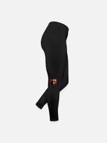 skull red - Frauen Jersey Leggings - Schwarz - Rechts