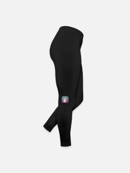 Bunte persische Katzenrasse Aquarellmalerei - Frauen Jersey Leggings - Schwarz - Rechts
