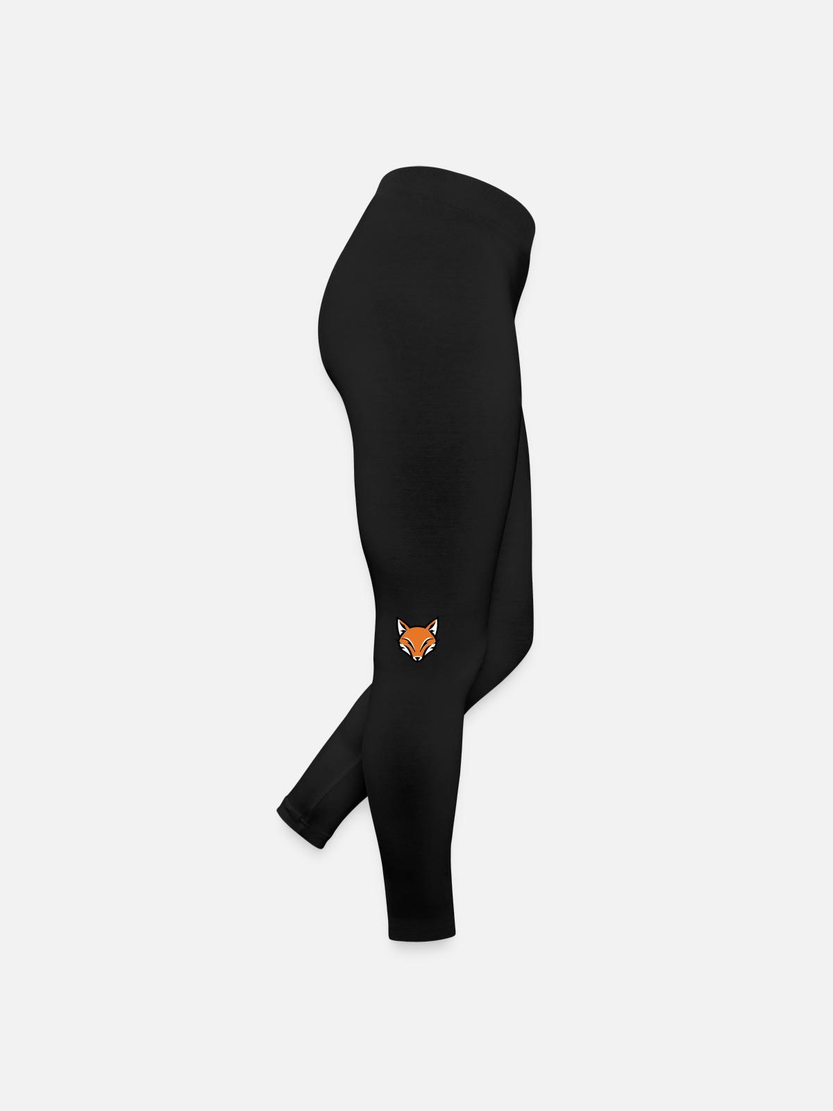 Mischievous Fox - Women’s Jersey Leggings - black - Right