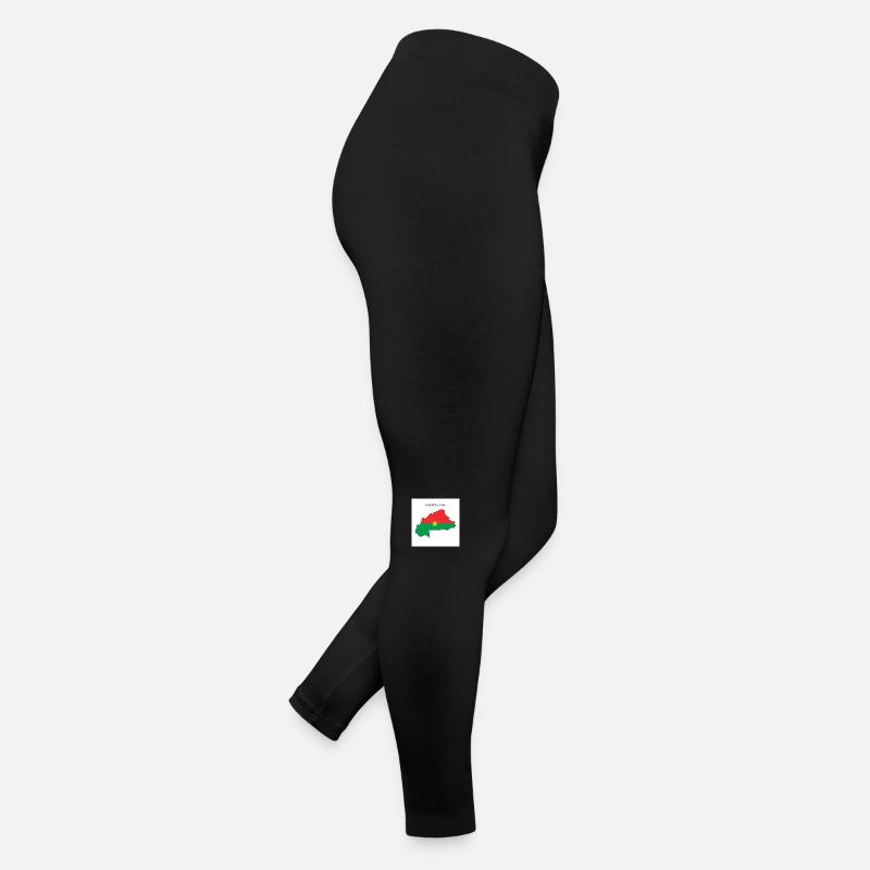 Drapeau du Burkina Faso, carte Legging en jersey Femme
