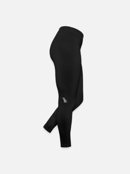 Crocodile Colorful Watercolor Animal Illustration - Women’s Jersey Leggings - black - Right