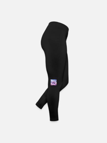 Auto über den Wolken - Frauen Jersey Leggings - Schwarz - Rechts