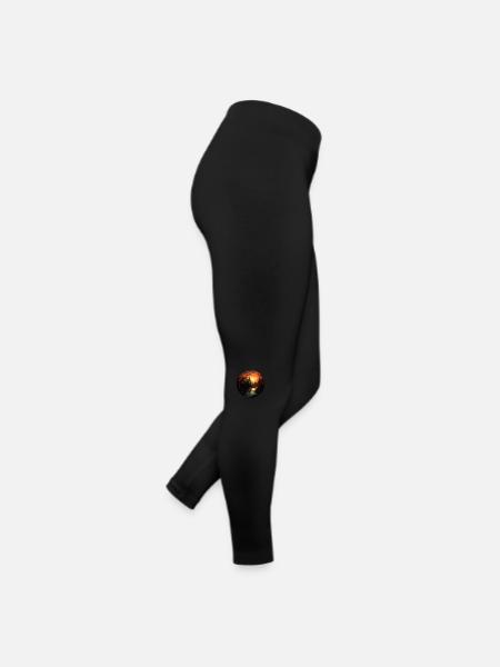 Sundowner Island - Frauen Jersey Leggings - Schwarz - Rechts