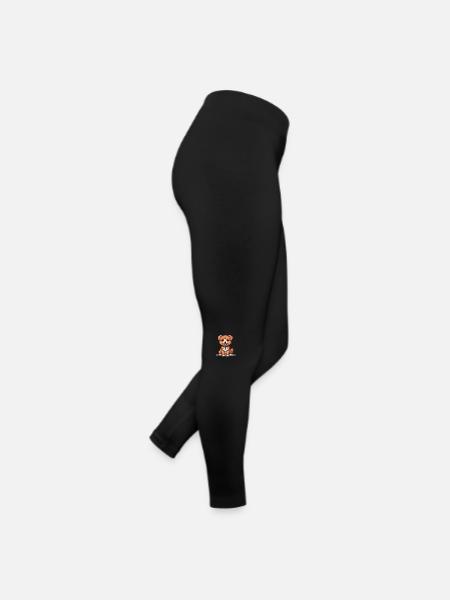 Hund - Kawaii Style - Frauen Jersey Leggings - Schwarz - Rechts