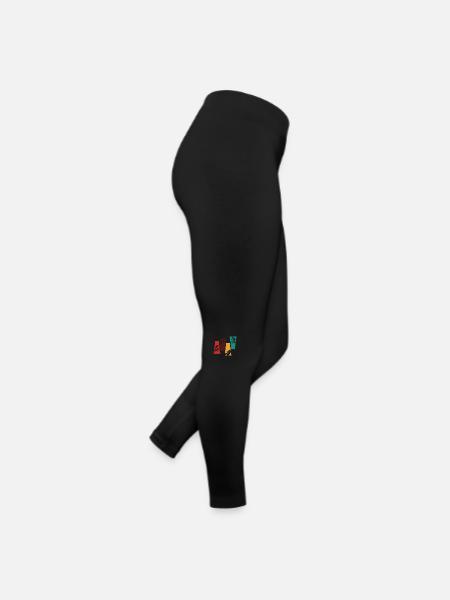 Vélo rétro vintage - idée cadeau bike - Legging en jersey Femme - noir - Droite