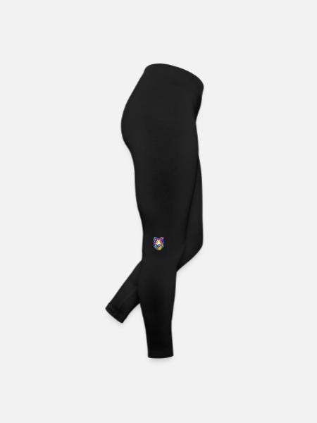 Sheltie Hunderasse Karikatur Kawaii Illustration - Frauen Jersey Leggings - Schwarz - Rechts