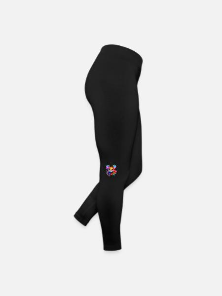 Lächelte, lächelte in Farbe - Frauen Jersey Leggings - Schwarz - Rechts