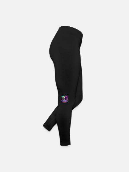 Schädel - Frauen Jersey Leggings - Schwarz - Rechts