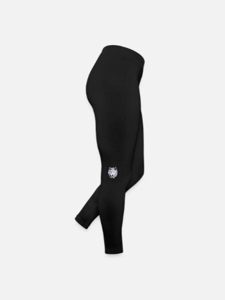 Wolf - Illustration - Frauen Jersey Leggings - Schwarz - Rechts
