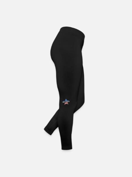 Illinois - USA - United States of America - Frauen Jersey Leggings - Schwarz - Rechts