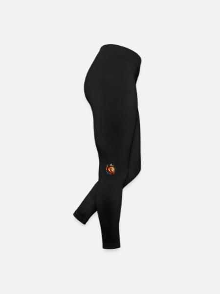 Lion with Hat: Majestic Elegance - Women’s Jersey Leggings - black - Right
