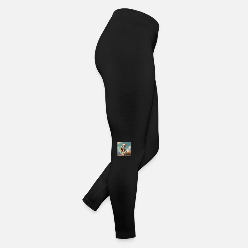 mignon petit robot orange fait de l’escalade Legging en jersey Femme
