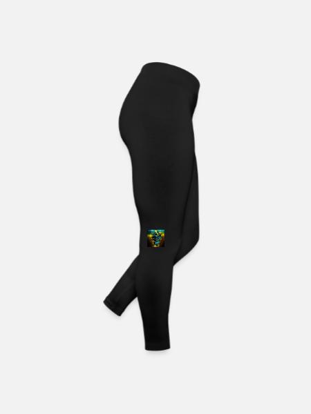 Goldener Reiter - Frauen Jersey Leggings - Schwarz - Rechts