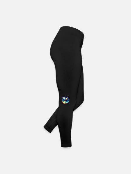 Bitcoin Moon rocket 1 - Frauen Jersey Leggings - Schwarz - Rechts