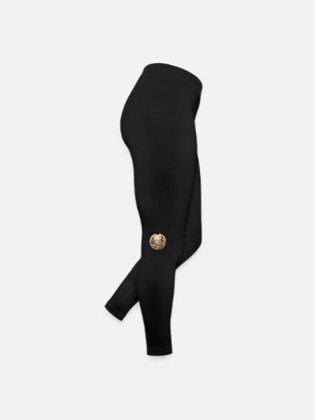 Scène de forêt printanière - Legging en jersey Femme - noir - Droite
