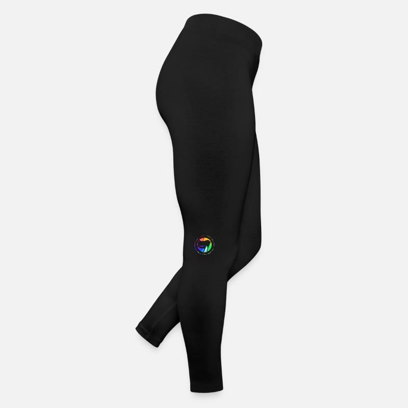 Drapeau antifa arc-en-ciel - Legging en jersey Femme - noir