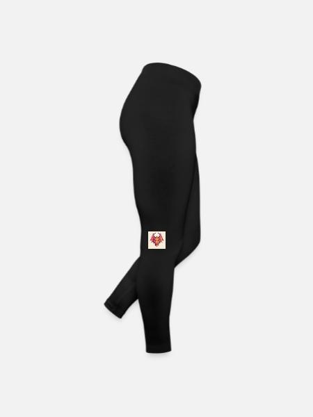 Red Cartoon Dragon - Women’s Jersey Leggings - black - Right