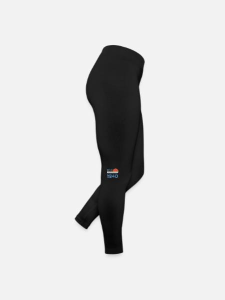 Vintage, 1940er Jahre - Frauen Jersey Leggings - Schwarz - Rechts