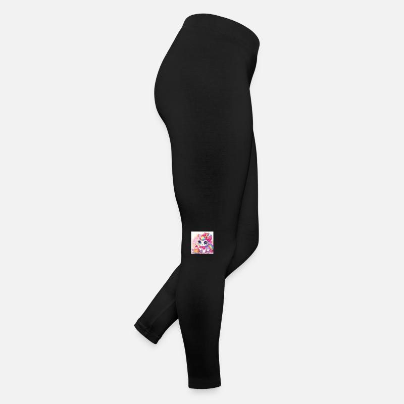 Unicorn Cat - Women’s Jersey Leggings - black