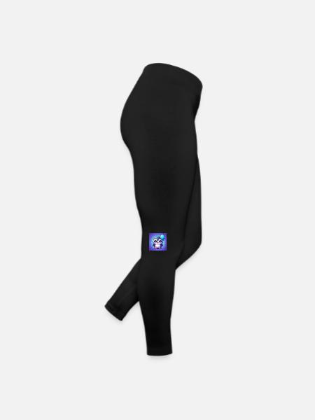 Pingouin mignon avec de grands yeux et un ballon - Legging en jersey Femme - noir - Droite