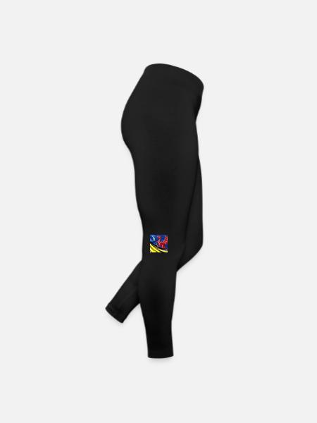 dragon flag spear - Women’s Jersey Leggings - black - Right