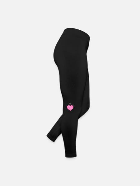 Queen of Hearts - Frauen Jersey Leggings - Schwarz - Rechts