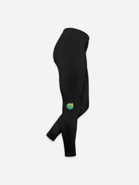 Fleurs Hippie soul Groovy Été paix amour - Legging en jersey Femme - noir - Droite
