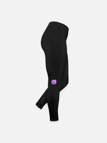 Fleurs Hippie soul Groovy Été paix amour - Legging en jersey Femme - noir - Droite