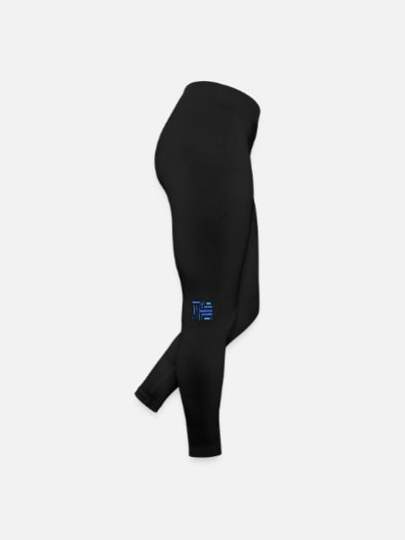 Labyrinthe peinture bleu - Legging en jersey Femme - noir - Droite