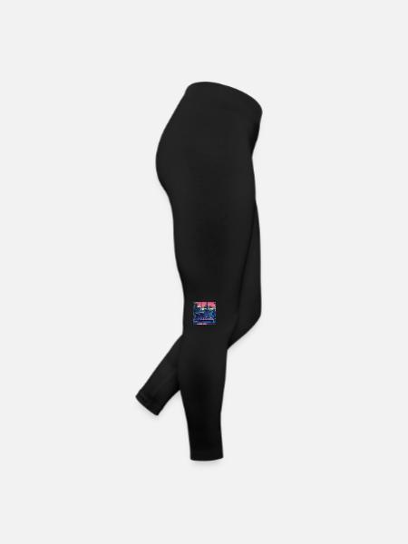 Plantes et musique - Impression de mode de haute qualité - Legging en jersey Femme - noir - Droite